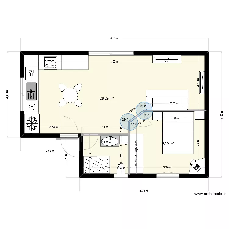 MAISON MARJORIE CHRISTOPHE. Plan de 