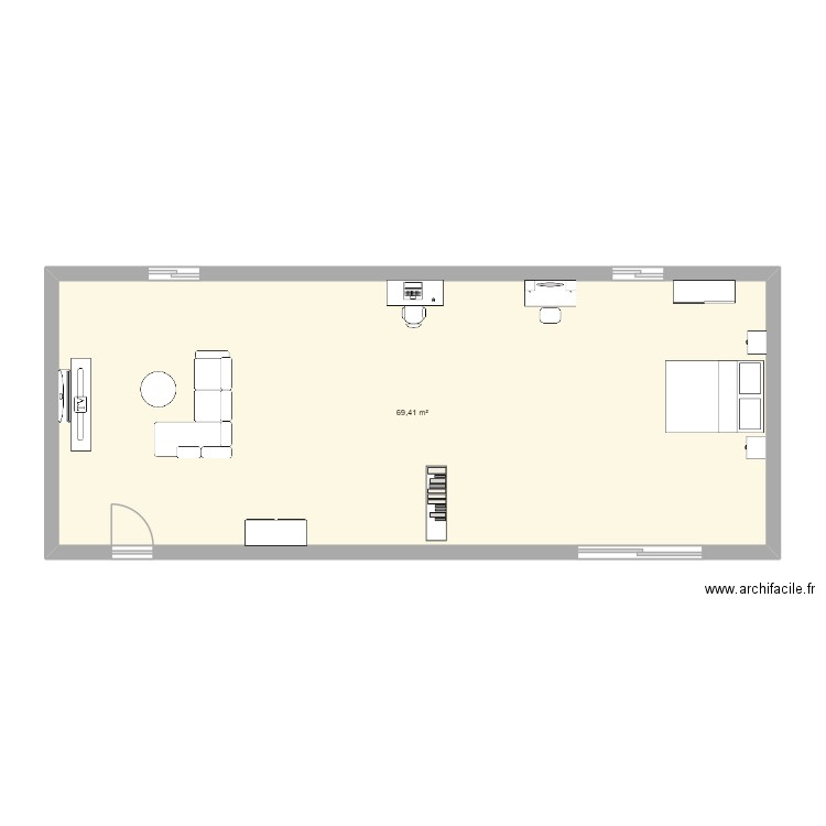 ch4. Plan de 1 pièce et 69 m2