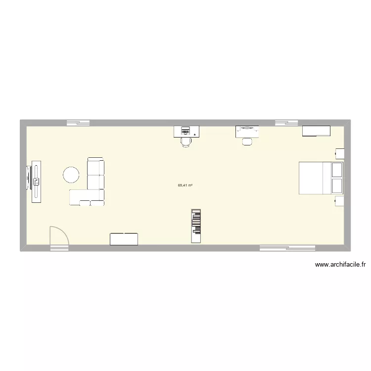 ch4. Plan de 1 pièce et 69 m²