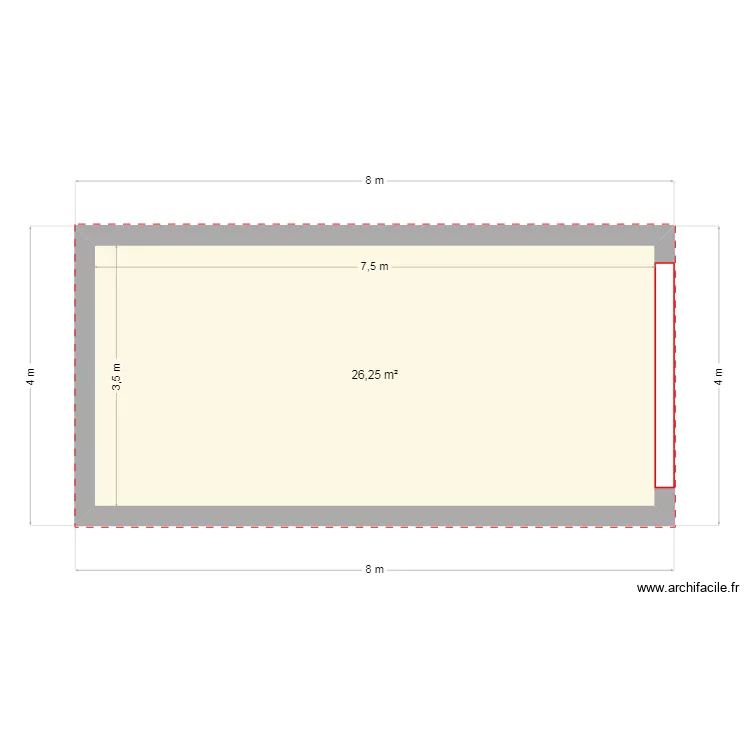 garage. Plan de 1 pièce et 26 m² garage. Plan de 1 pièce et 26 m²