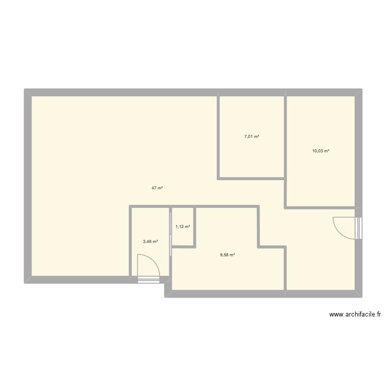 Projet Maison 1. Plan de 7 pièces et 78 m2