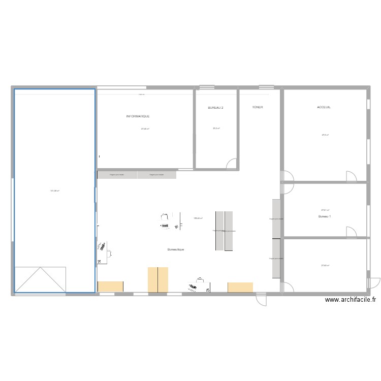 Projet STD V.2.2 partagé. Plan de 7 pièces et 431 m2