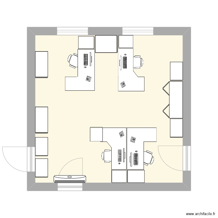 B110 - CUBE Etat. Plan de 1 pièce et 23 m2