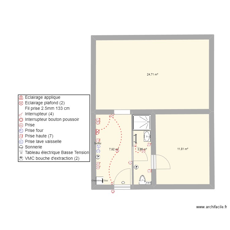 richard logement 1. Plan de 4 pièces et 48 m2