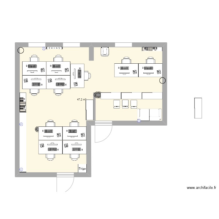 bureau wpo. Plan de 0 pièce et 0 m2