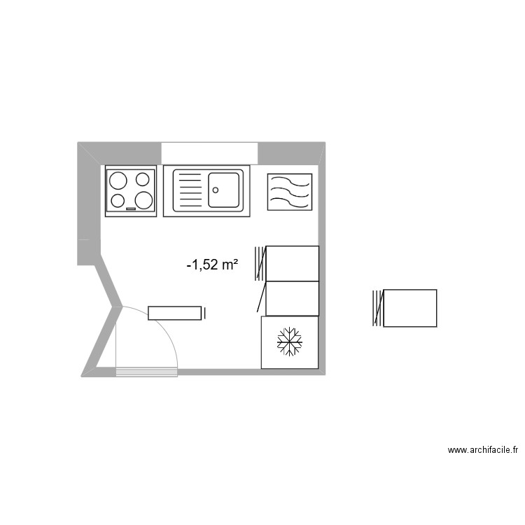 Cuisine MP2. Plan de 0 pièce et 0 m2