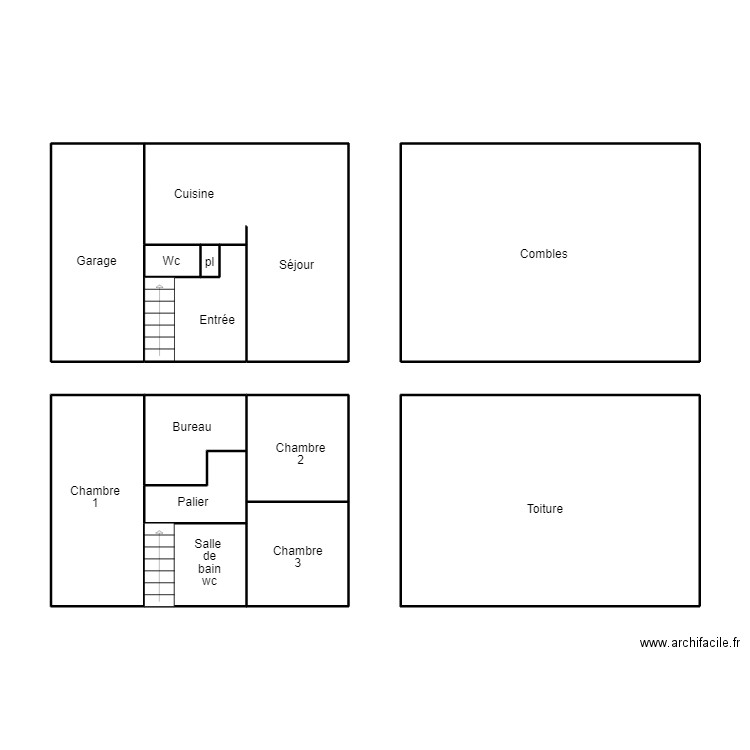 QUIMPER POUPART. Plan de 13 pièces et 99 m2