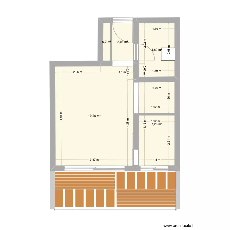 appart CLARA refait. Plan de 5 et 34 m² appart CLARA refait. Plan de 5 et 34 m²
