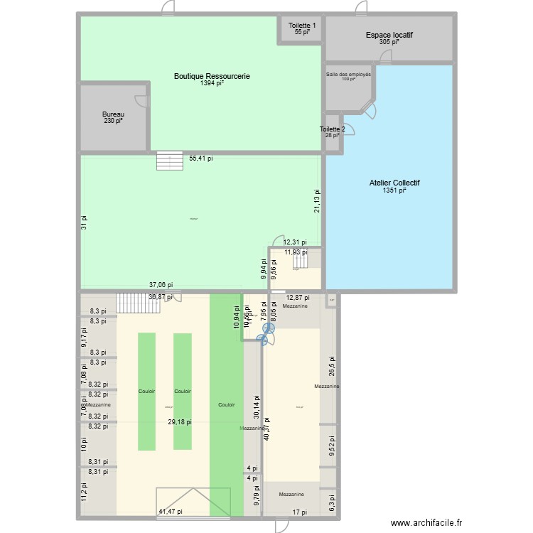 Ré-Utîles_Mat_aprèsMesures. Plan de 13 pièces et 757 m2