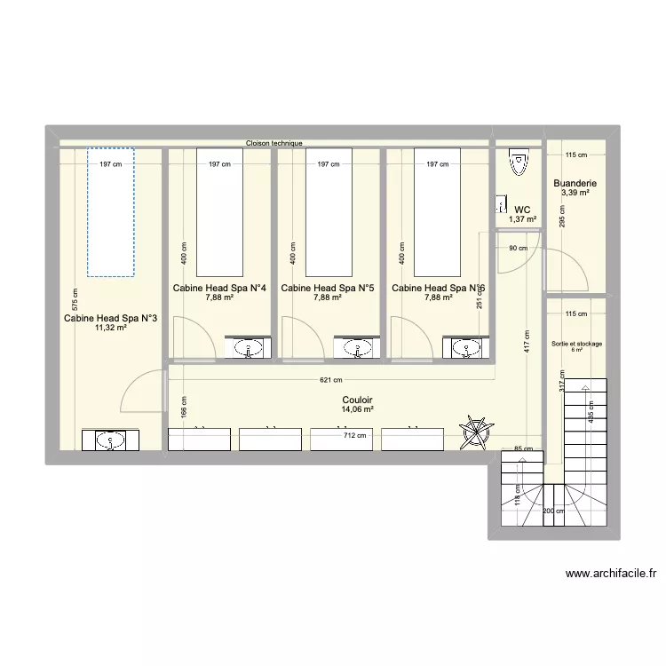 Head of Spa Sous-sol. Plan de 
