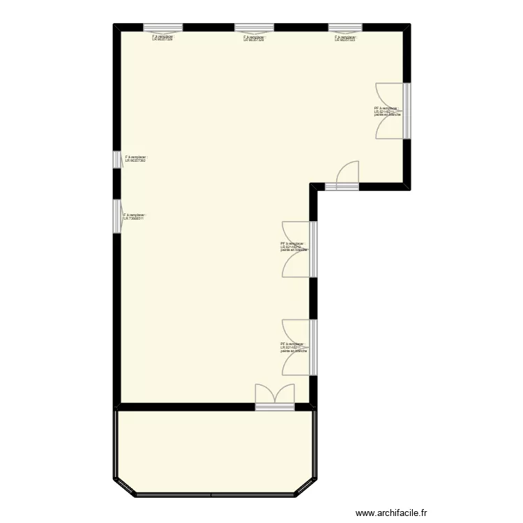 AD - Existant. Plan de 2 et 131 m² AD - Existant. Plan de 2 et 131 m²