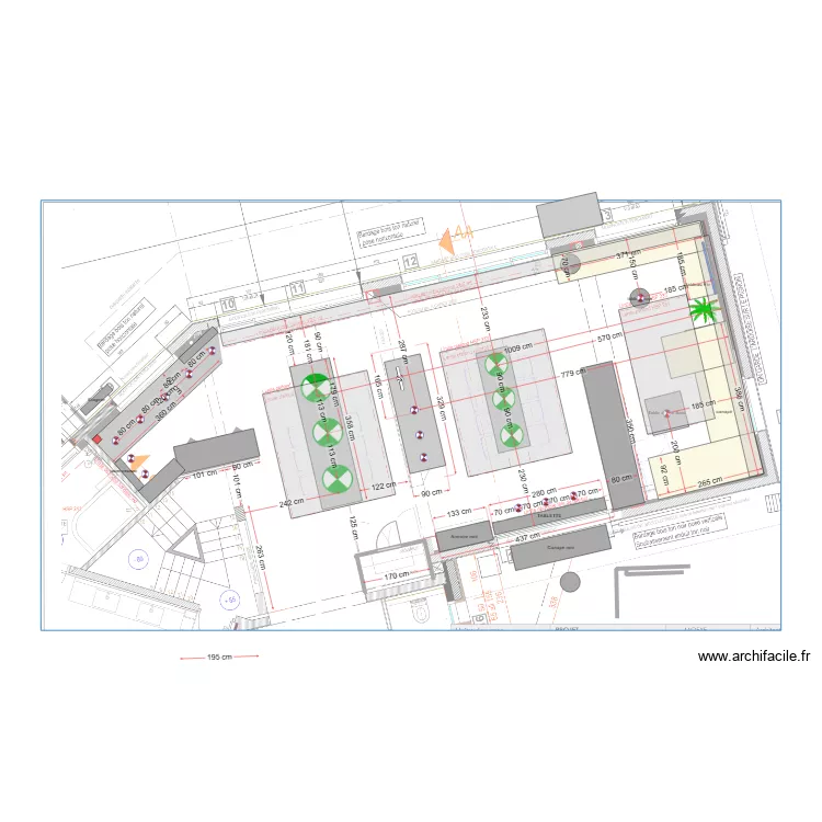 salon cuisine cote precise elec. Plan de 