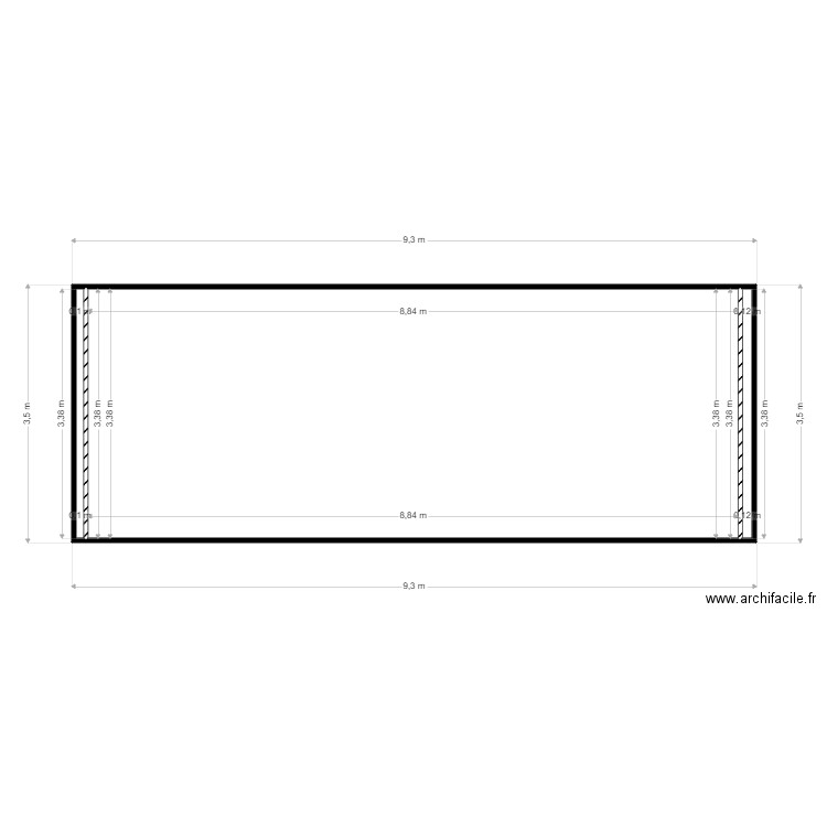 plan plancher 48. Plan de 3 pièces et 31 m2