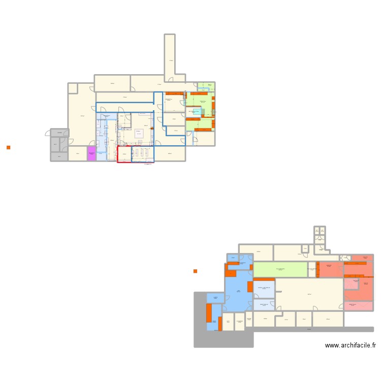 Rennes V5 cote exact. Plan de 63 pièces et 796 m2