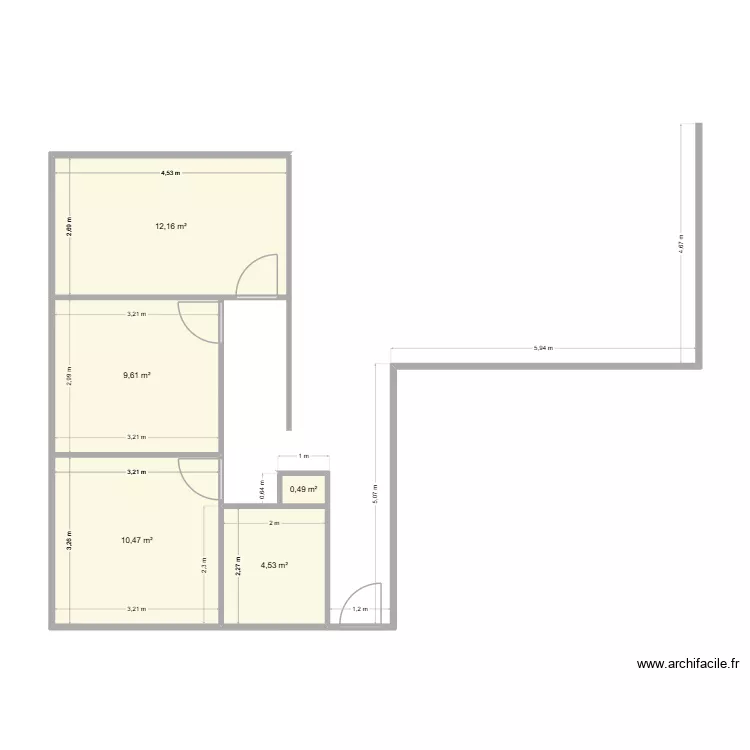 PDC Appart. Plan de 5 et 37 m² PDC Appart. Plan de 5 et 37 m²
