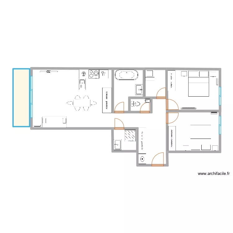 La Bourrasque. Plan de 