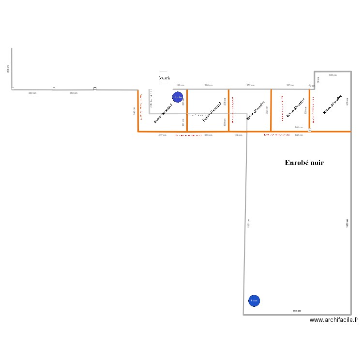 Parking enrobé (final). Plan de 1 pièce et 139 m2