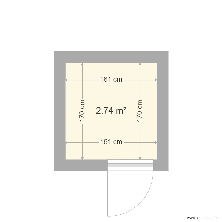 KOBAN. Plan de 1 pièce et 3 m2