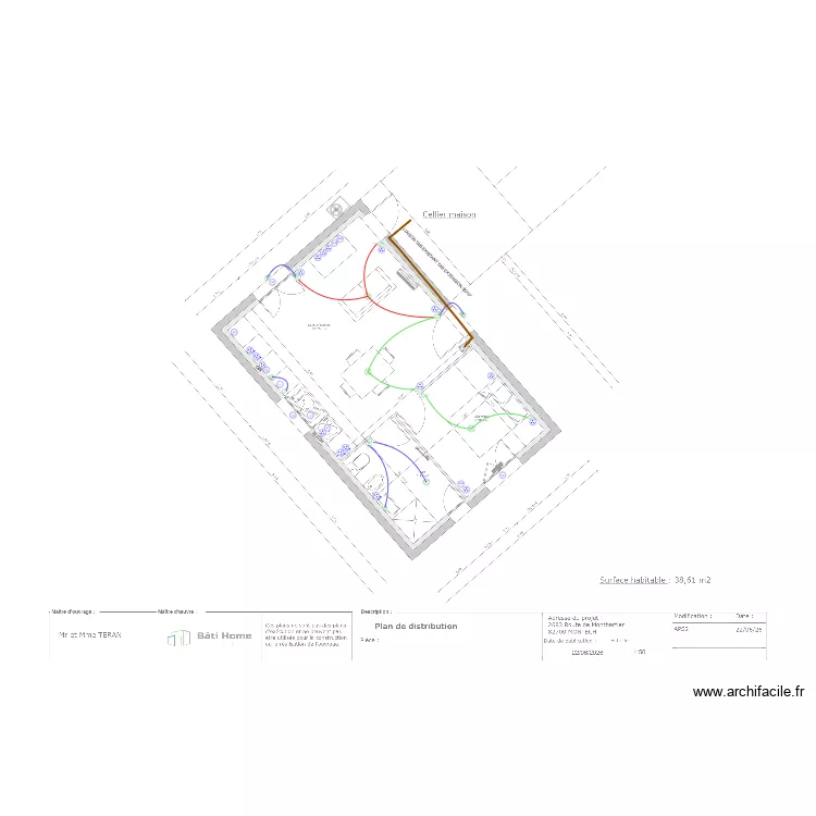 IMPLANTATION BATI HOME TERAN EXTENSION V1. Plan de 