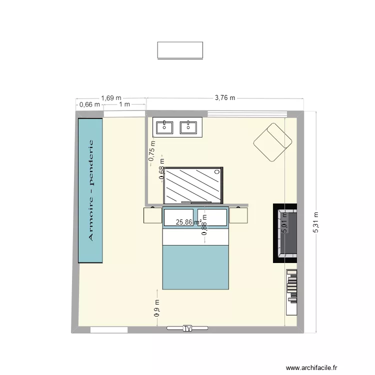 chambre parentale 2. Plan de chambre parentale 2. Plan de