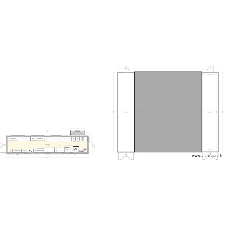 containers moulin neuf vue de dessus. Plan de 0 pièce et 0 m2