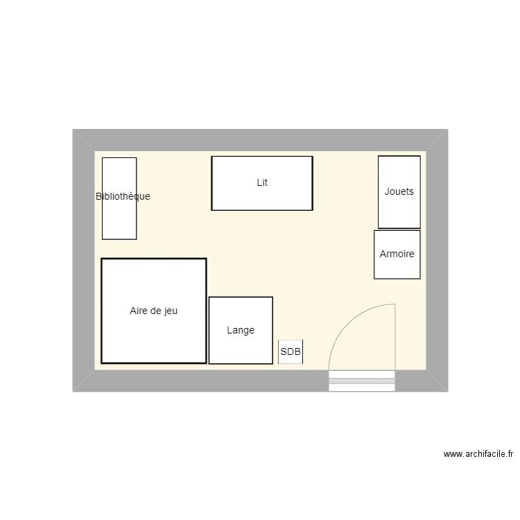 Chambre. Plan de 0 pièce et 0 m2