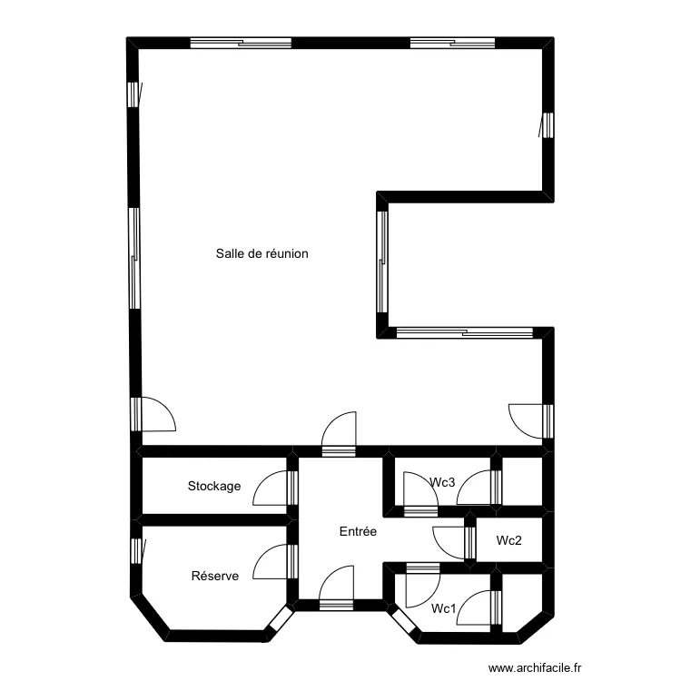 Logement 0A2 sous sol. Plan de 
