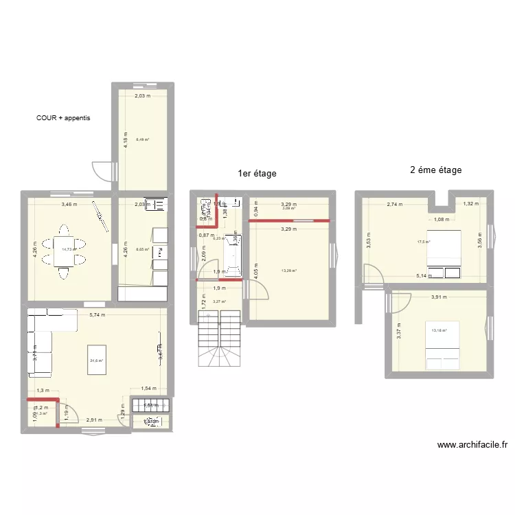 LEDIEN REZ DE CHAUSSEE AMENAGE 2 me. Plan de 13 et 116 m² LEDIEN REZ DE CHAUSSEE AMENAGE 2 me. Plan de 13 et 116 m²