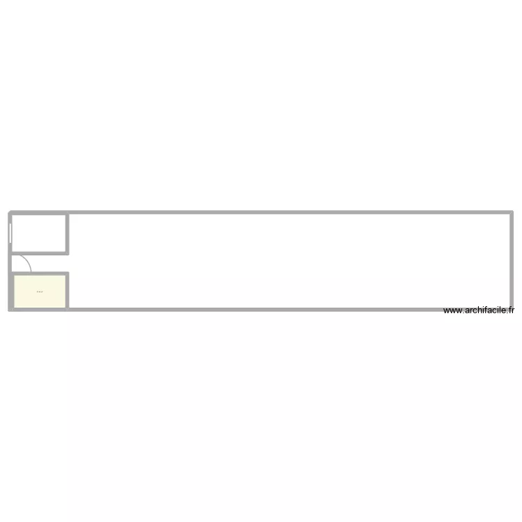 paln. Plan de 1 Pièce et 17 m²