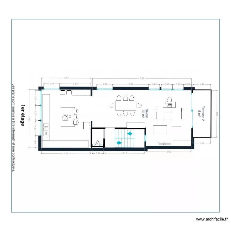 Maison 1er &eacute;tage. Plan de 