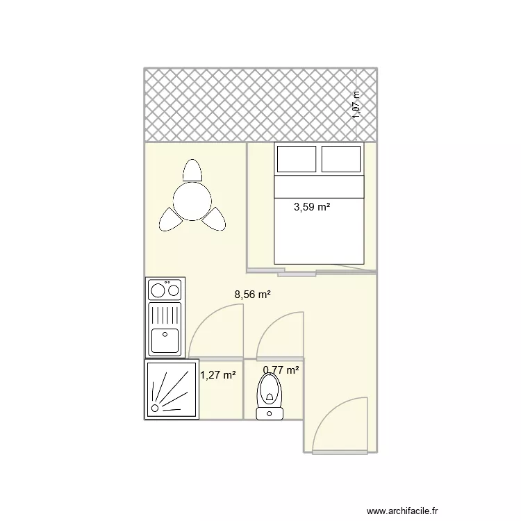 B003. Plan de 5 et 18 m² B003. Plan de 5 et 18 m²