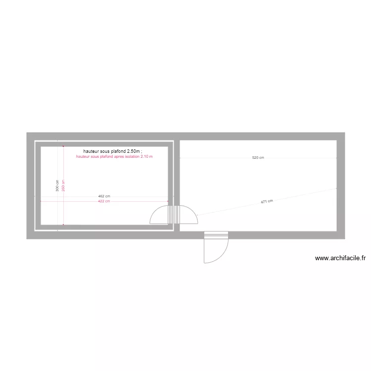 Evaco P6 studio musique. Plan de 