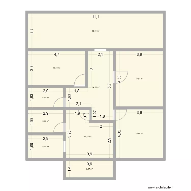 Palacio7. Plan de 10 Pièces et 128 m² Palacio7. Plan de 10 Pièces et 128 m²