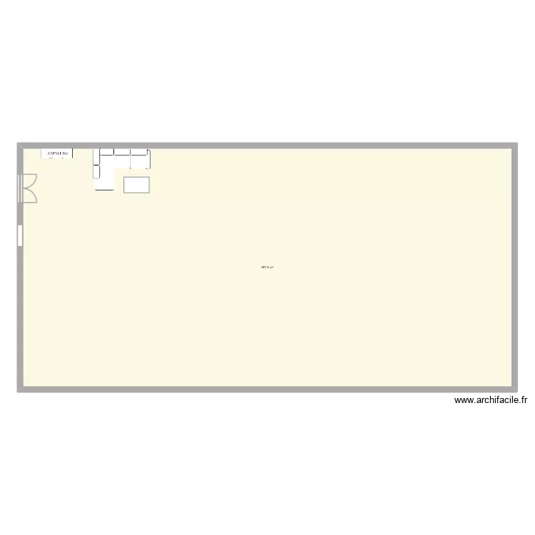 MAISON. Plan de 1  et 288 m²