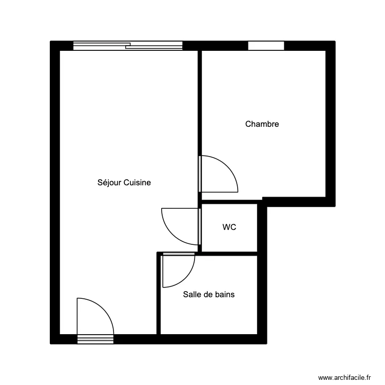 FRILET - T2 RDC. Plan de 4 pièces et 31 m² FRILET - T2 RDC. Plan de 4 pièces et 31 m²