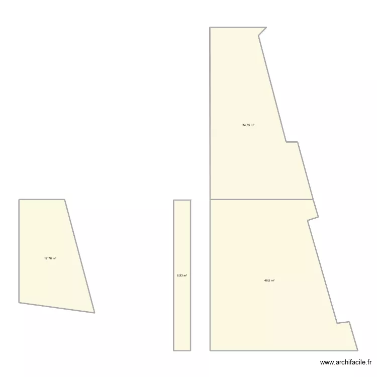 Caillaboeuf. Plan de 4  et 108 m²