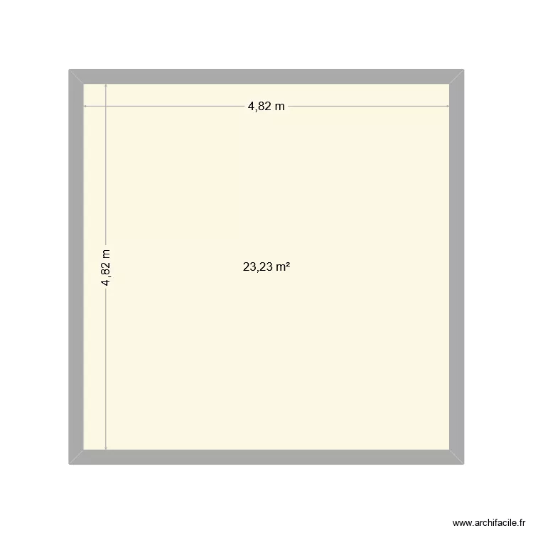 Plan appart C&eacute;cile. Plan de 1  et 23 m²