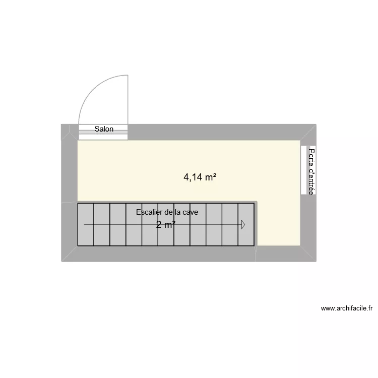 rez-de-chaussée hall d'entrée. Plan de 2 et 6 m² rez-de-chaussée hall d'entrée. Plan de 2 et 6 m²