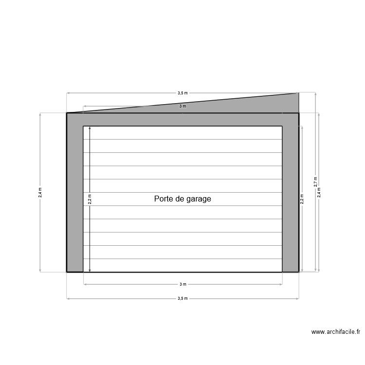 Façade avant. Plan de 0 pièce et 0 m2