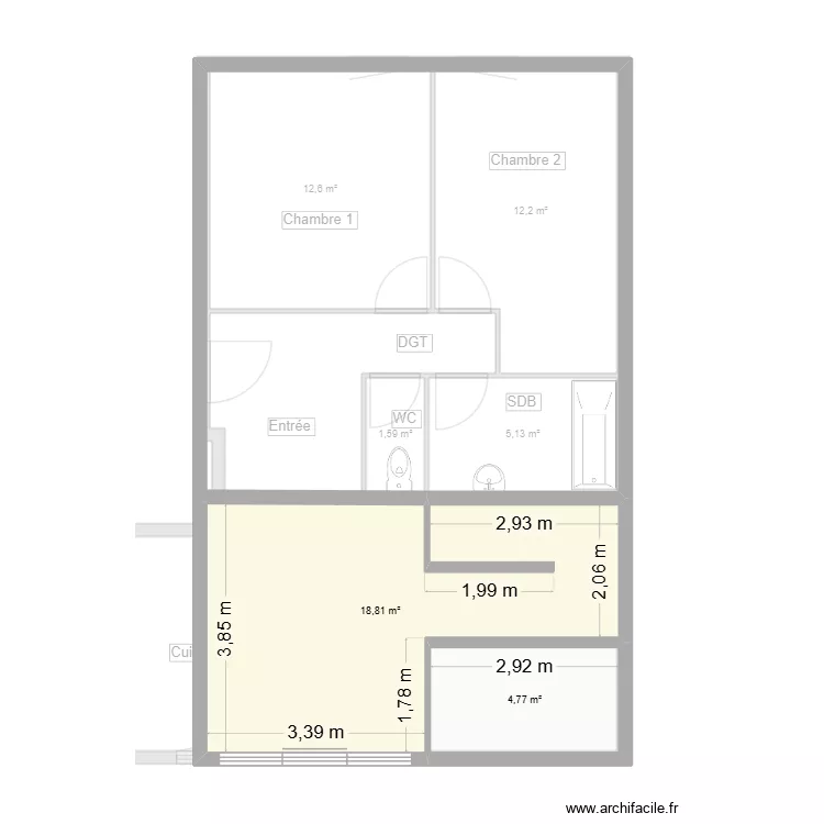 pelias. Plan de 7  et 94 m²