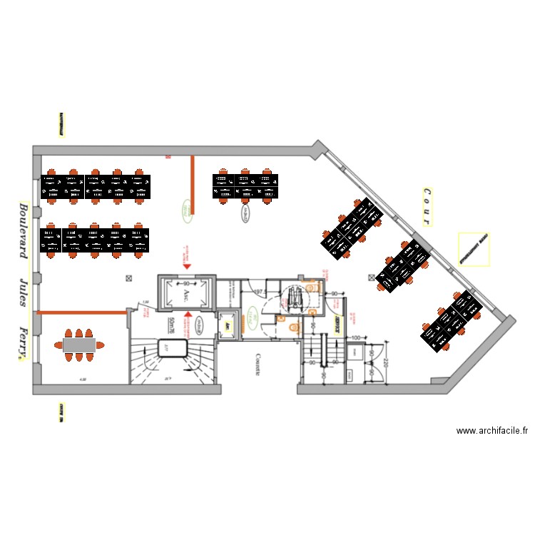 4ème étage 9 Jules Ferry. Plan de 0 pièce et 0 m2