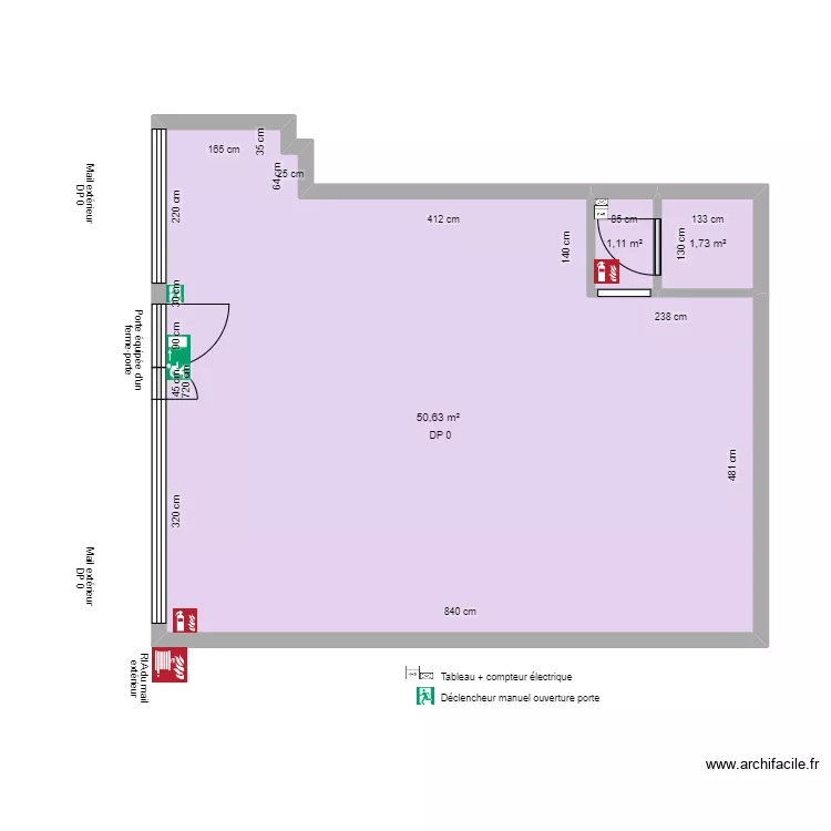 PHARMACIE HAUTS VALLONS AVANT TRAVAUX. Plan de 