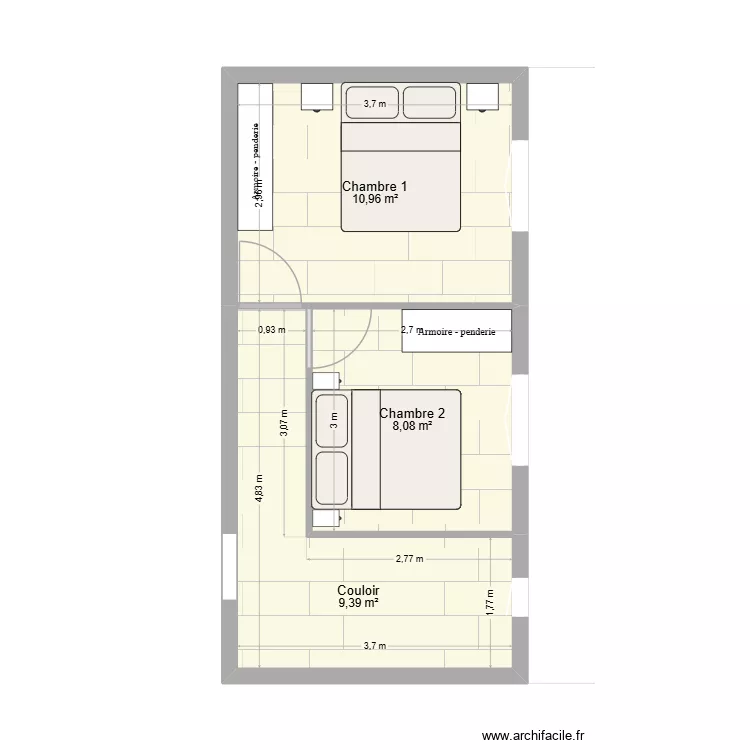 VALRAS 30. Plan de 3 et 28 m² VALRAS 30. Plan de 3 et 28 m²