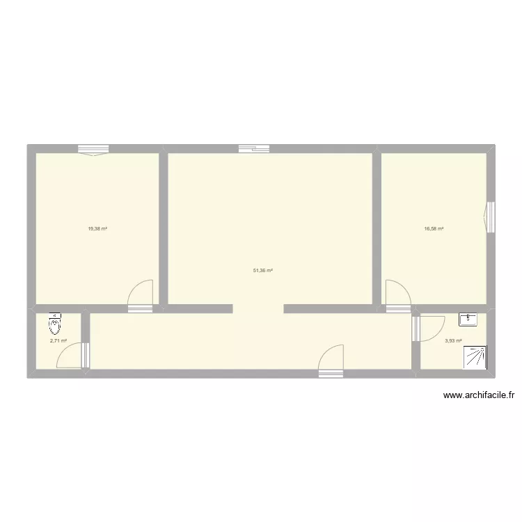 chambre 1. Plan de 