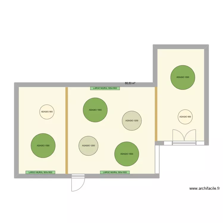MULTI ACCUEIL PIERRES - LES GALOPINS. Plan de 1 Pièce et 61 m² MULTI ACCUEIL PIERRES - LES GALOPINS. Plan de 1 Pièce et 61 m²