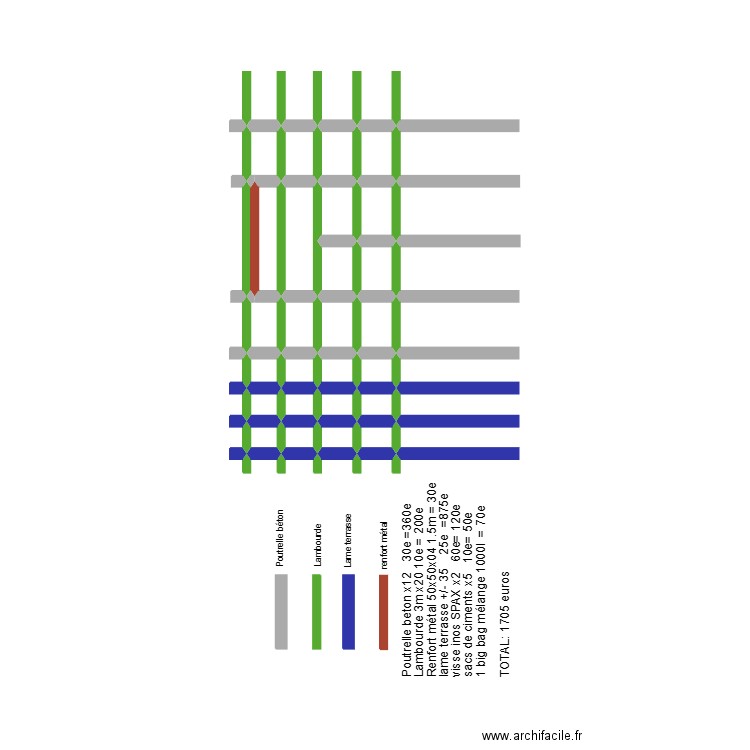 chantier lieu dit ramais. Plan de 27 pièces et 6 m2