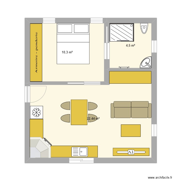 studio63. Plan de 0 pièce et 0 m2