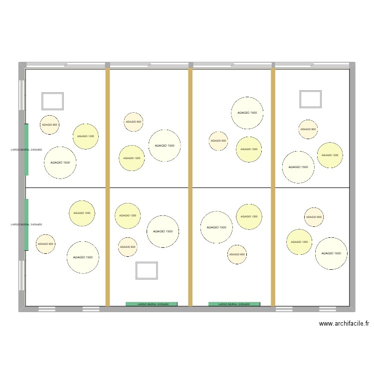 SALLE DES FETES - MAIRIE DE GRISELLES. Plan de 1 pièce et 165 m2