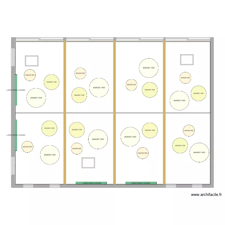 SALLE DES FETES - MAIRIE DE GRISELLES. Plan de 1 et 165 m² SALLE DES FETES - MAIRIE DE GRISELLES. Plan de 1 et 165 m²