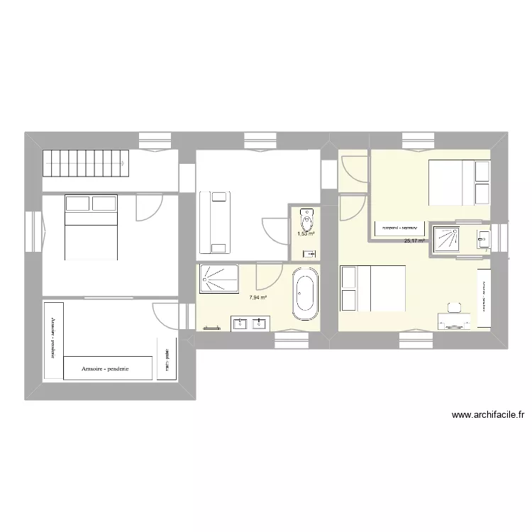 etage. Plan de 3 et 35 m² etage. Plan de 3 et 35 m²